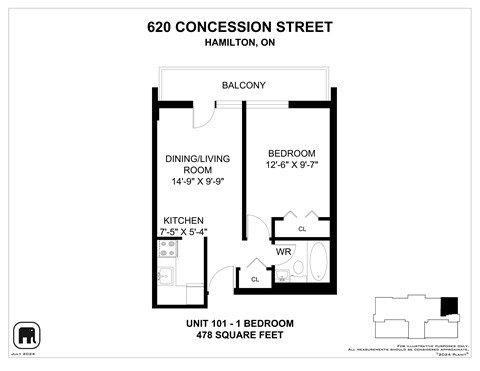 A floor plan for a 101 unit apartment building.